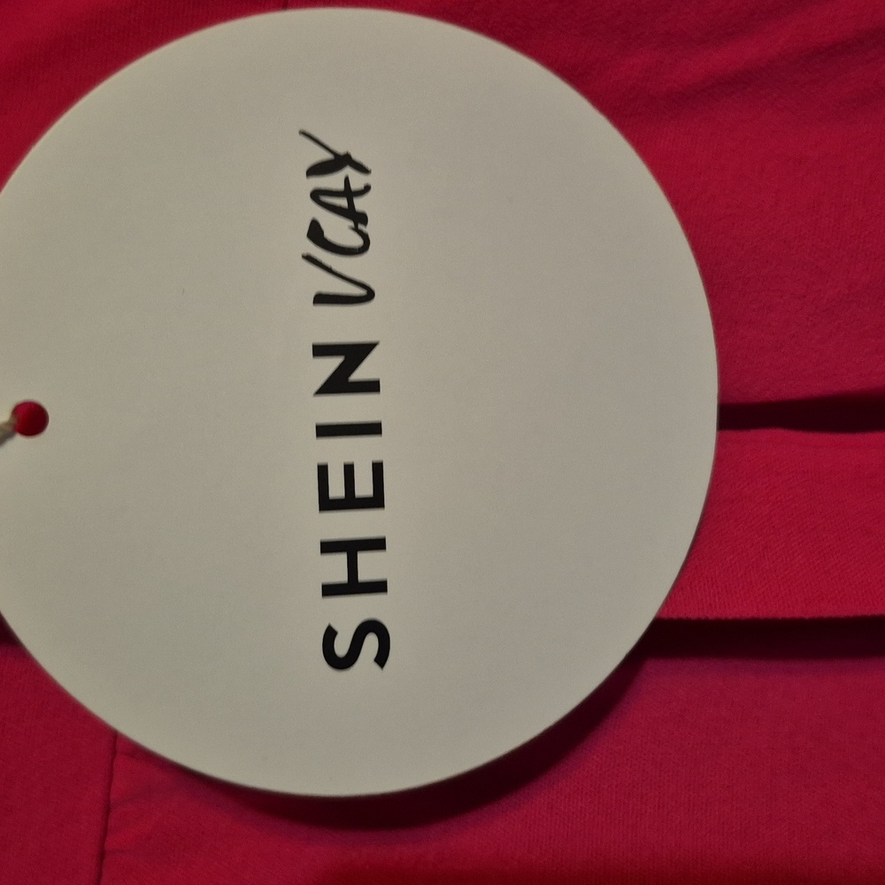 SHEIN VCAY Size 4XL HOT PINK RUFFLE TIERED BABYDOLL DRESS. NWT. - Picture 5 of 10